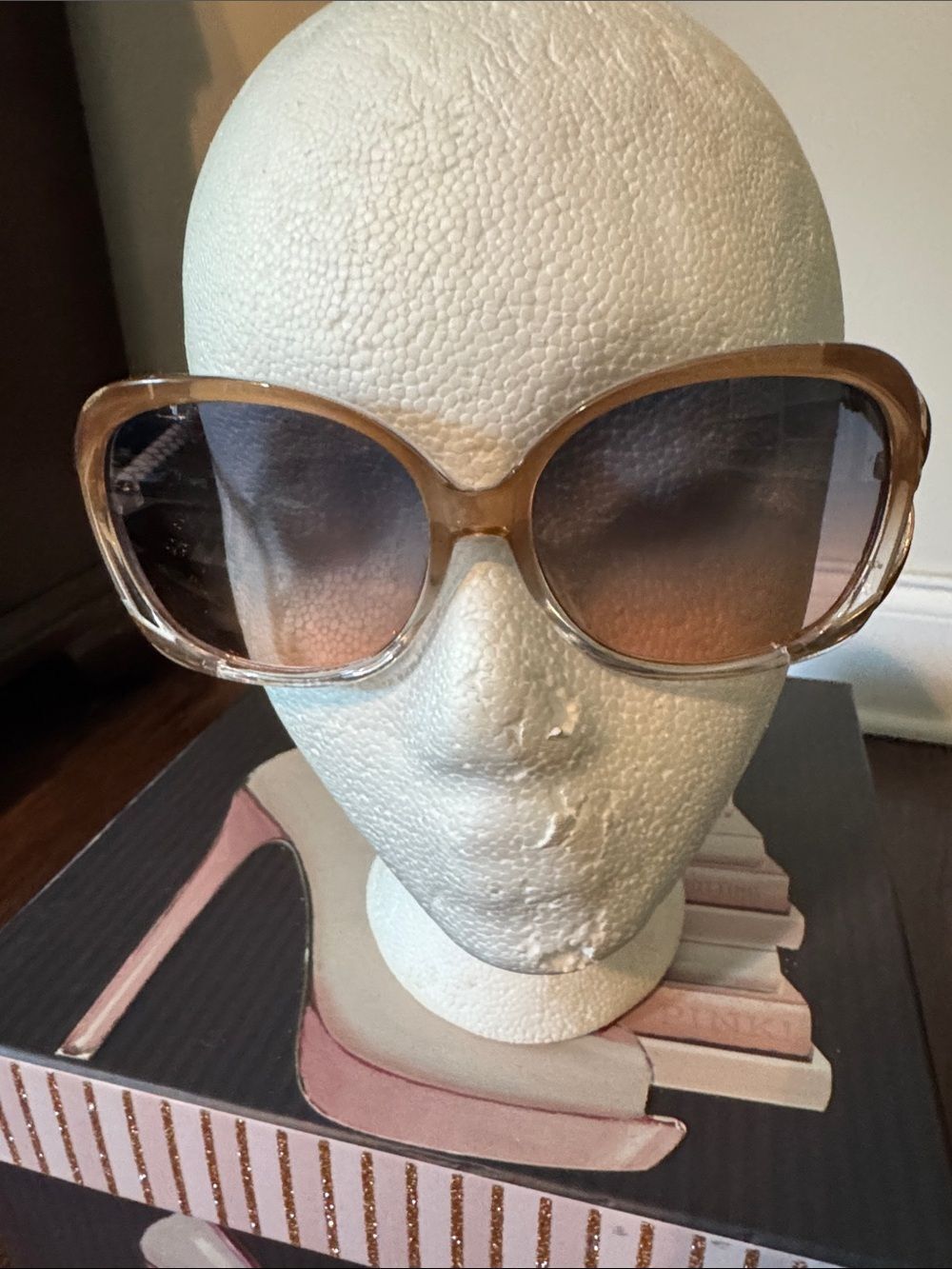 Jessica Simpson Light Brown Gradient Oversized Sunglasses